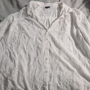 torrid White Embroidered Top